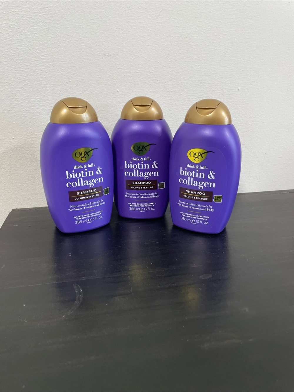 OGX Biotin & Collagen Shampoo thick & full, 13oz. x3